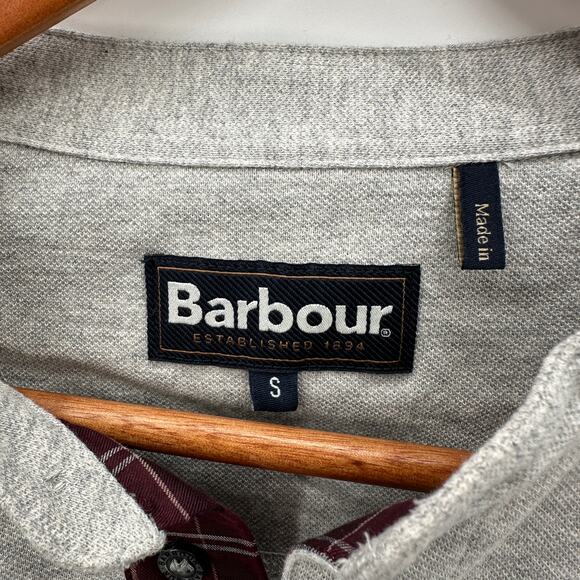 BARBOUR Men's Grey Henley Long Sleeve Shirt // S - Picture 3 of 6